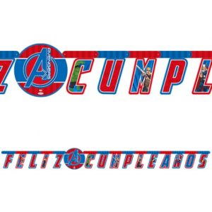 Letrero Feliz Cumpleaños Avengers