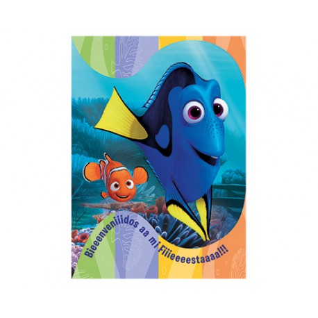 Invitación con Sobre Buscando a Dory
