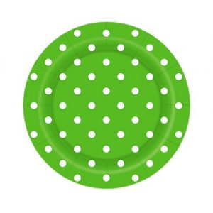 Plato Polka Verde Lima